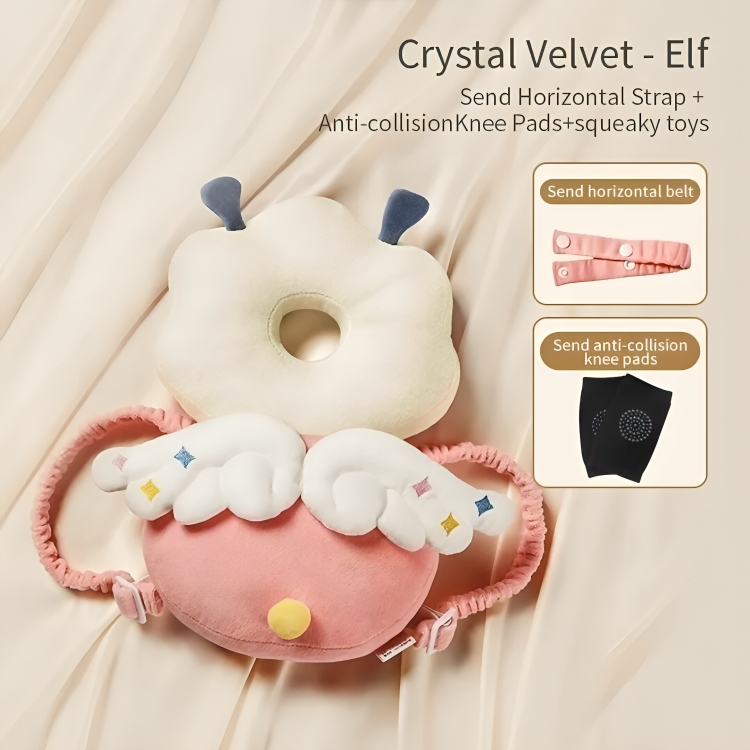 Crystal Velvet Elf baby product with additional accessories on a beige background