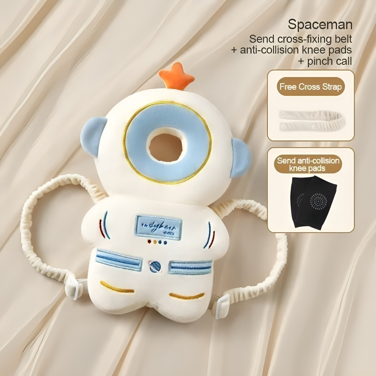 Plush toy in the shape of a spaceman on a beige background