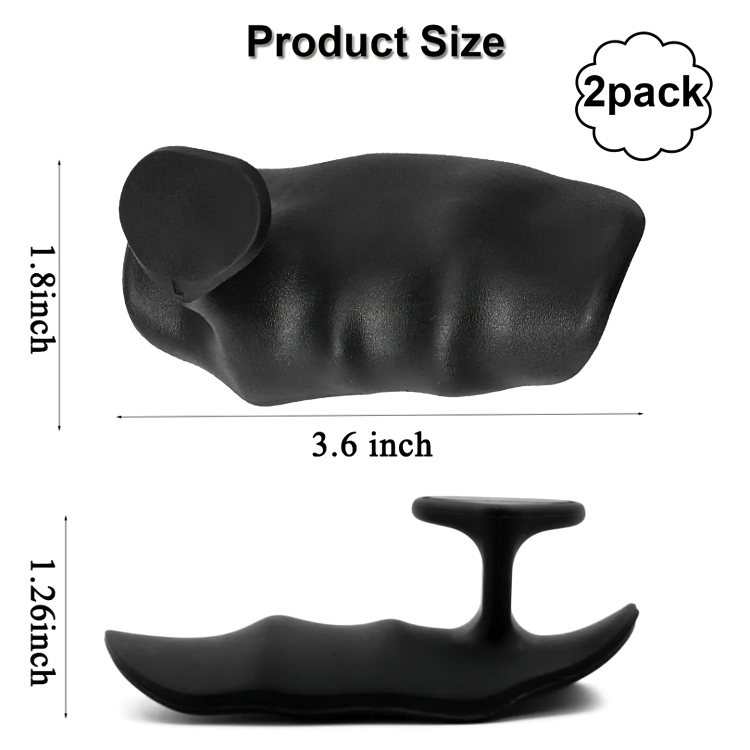 Size and Side view of CoreGrip Trainer highlighting compact fitness design