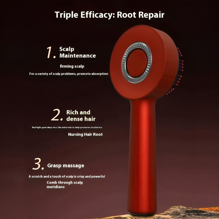Hair regrowth massage comb showing 3-mode control settings
