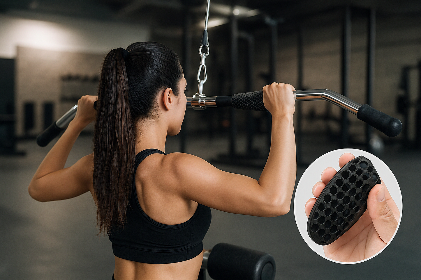 Enhanced cable machine workout without text