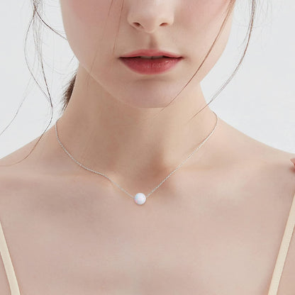 925 Sterling Silver Rainbow Fire Opal Pendant Necklace