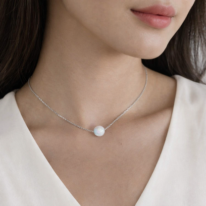 925 Sterling Silver Rainbow Fire Opal Pendant Necklace