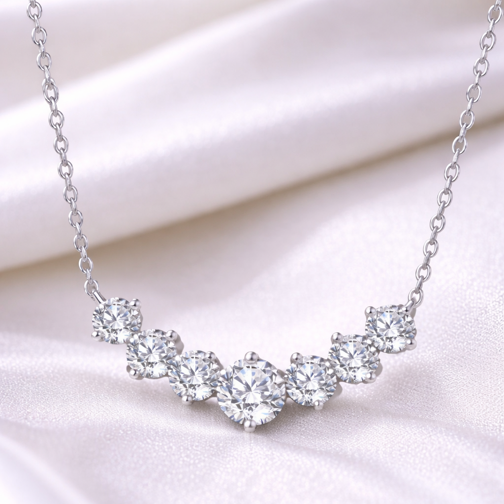 Celeste Seven-Stone Zircon Necklace