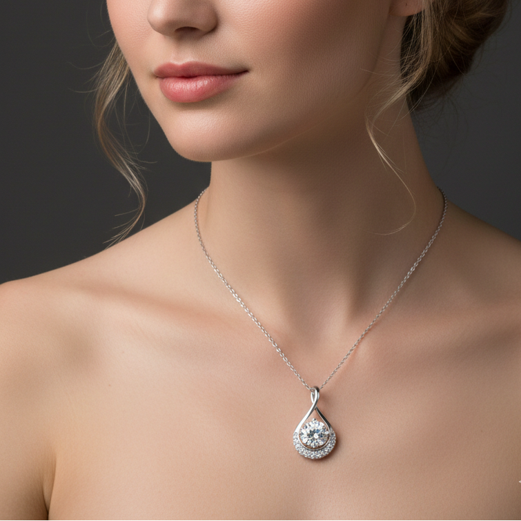 Lumière Twist Moissanite Necklace