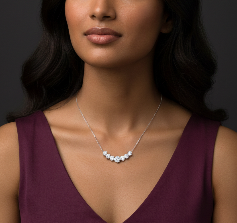 Celeste Seven-Stone Zircon Necklace