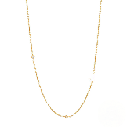 Zircon Letter Choker Necklace (A–Z)