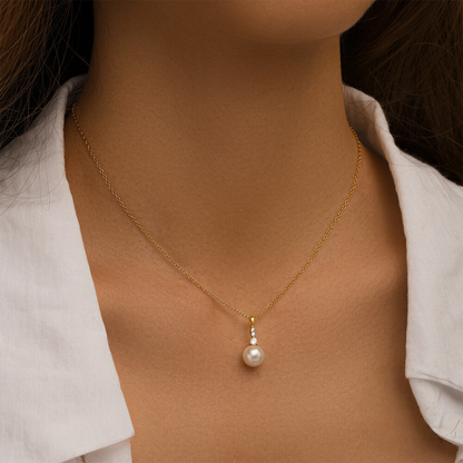 Pearl & Zircon Layering Choker Necklace