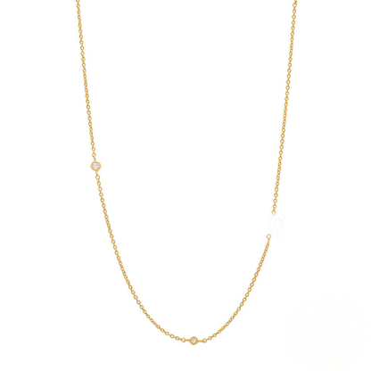 Zircon Letter Choker Necklace (A–Z)