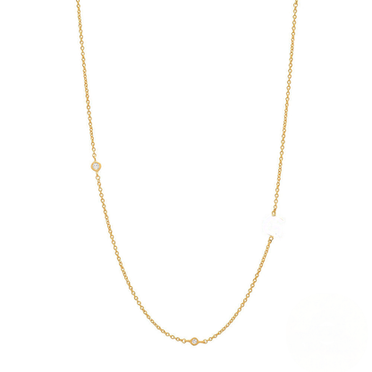 Zircon Letter Choker Necklace (A–Z)