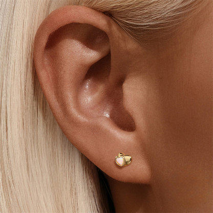 Opal Heart Bracelet & Stud Earrings Set