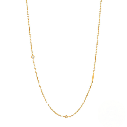 Zircon Letter Choker Necklace (A–Z)