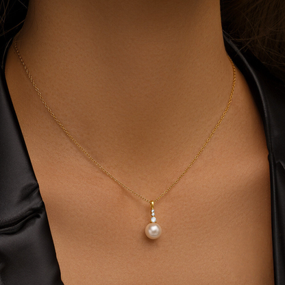 Pearl & Zircon Layering Choker Necklace