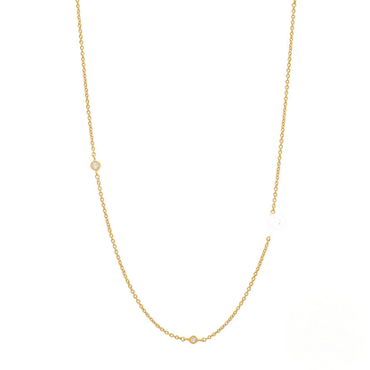 Zircon Letter Choker Necklace (A–Z)