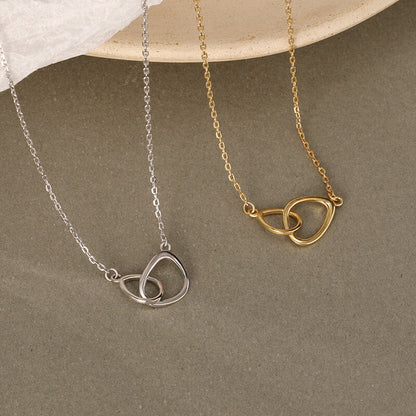 Double Interlocking Circle Necklace