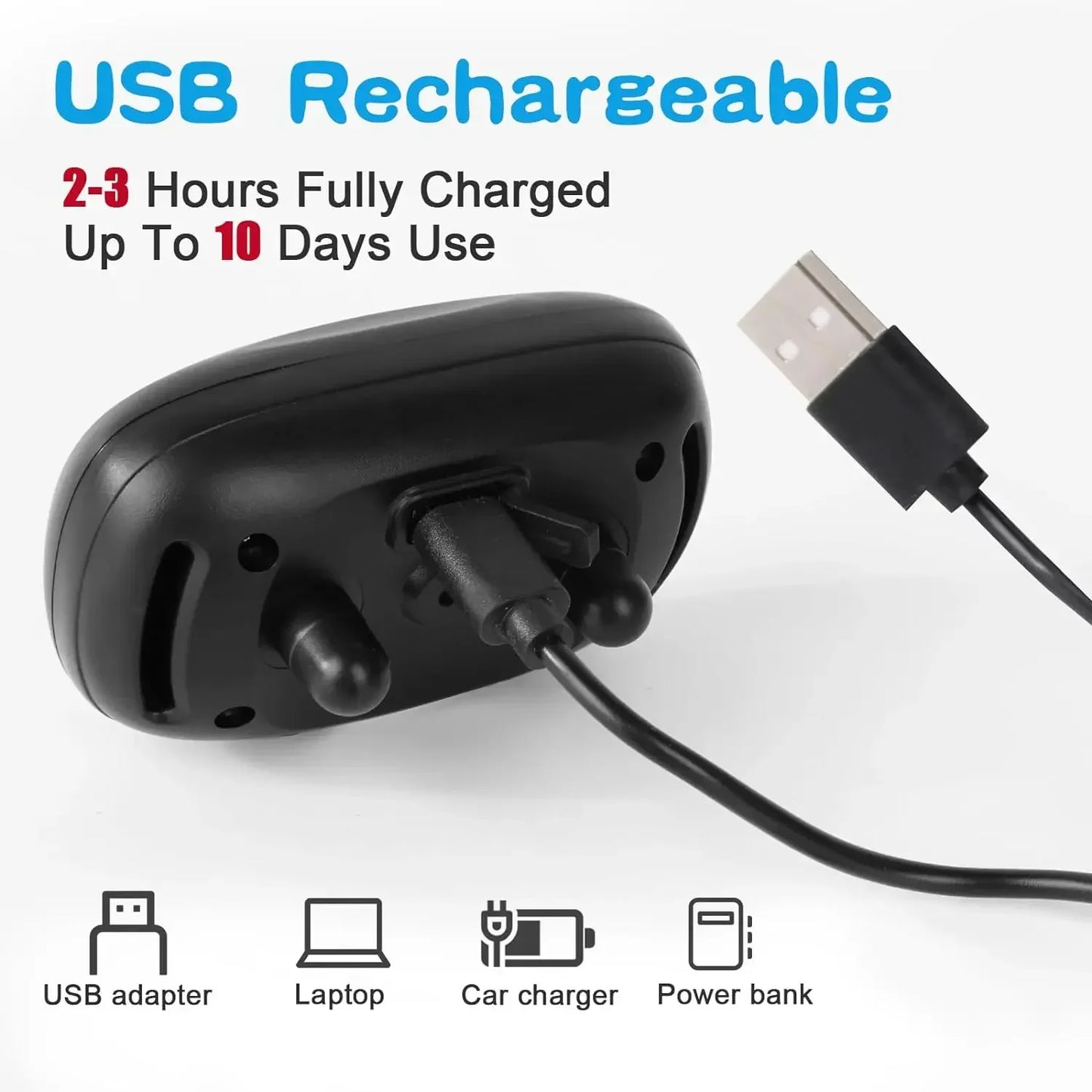 HushTail bark control collar comes with USB Rechargeable
