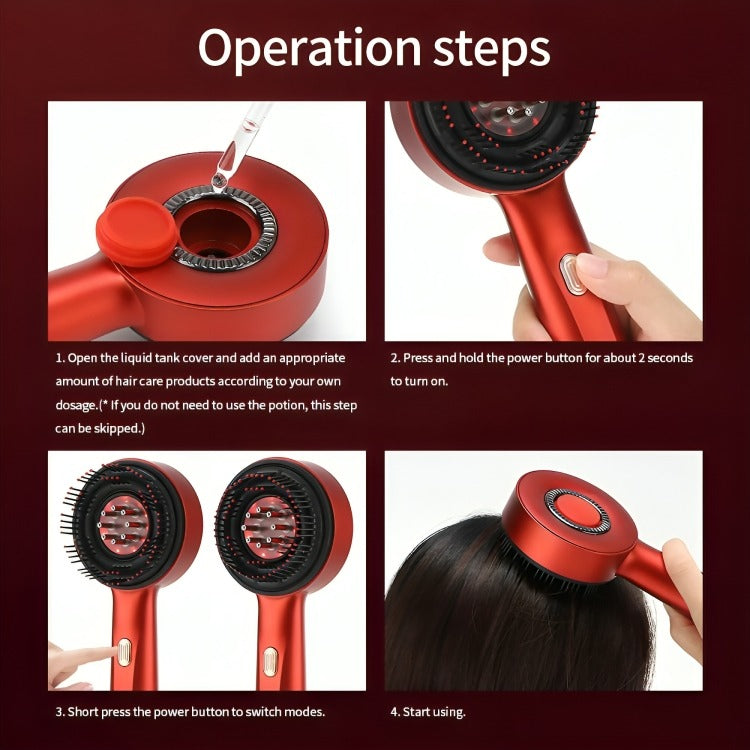 Steps to Use hair regrowth massage comb