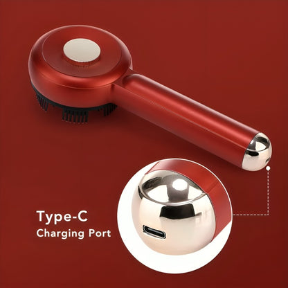 Hair Regrowth Massage Comb – Red Light + Oil Applicator + 3 Modes have type - c charging port