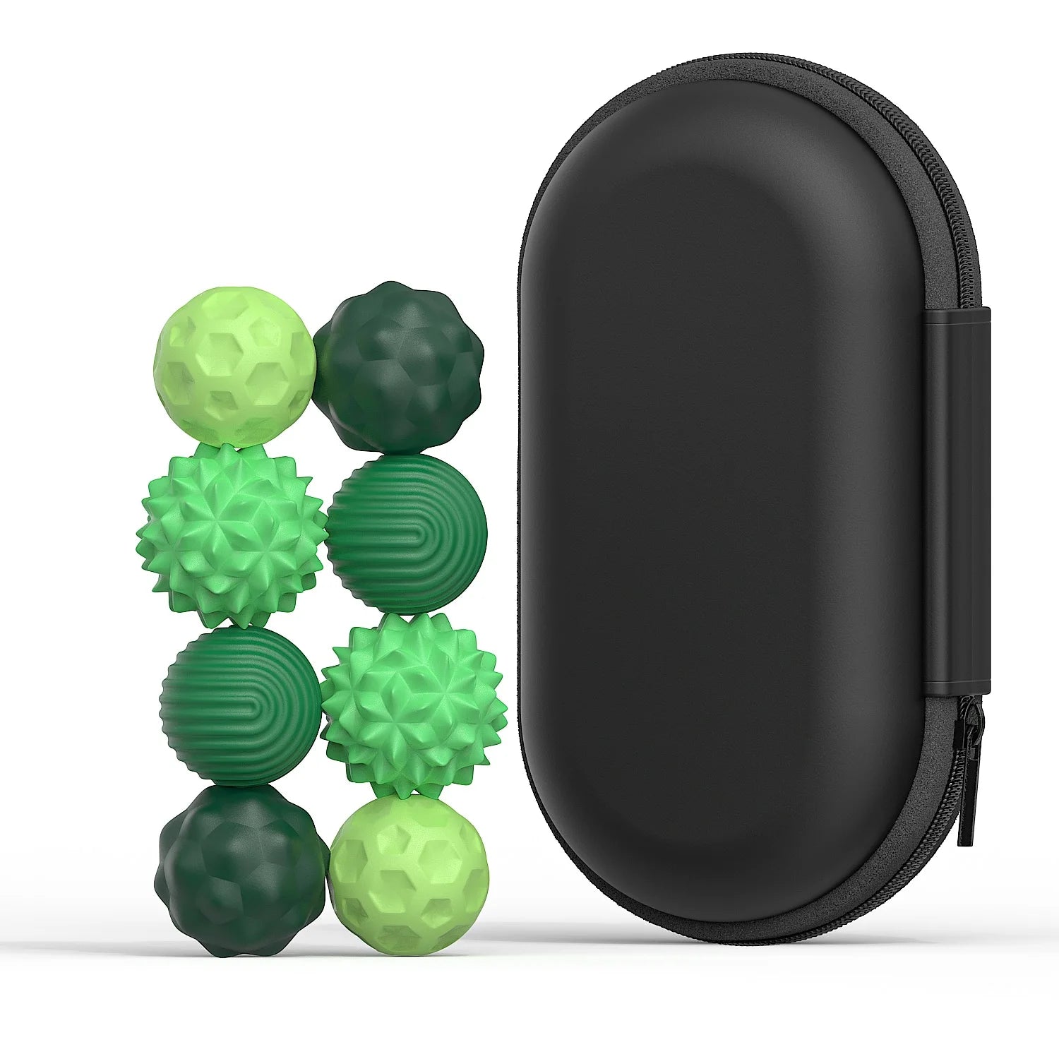 ChromaClick magnetic fidget roller in hand showing textured silicone surface