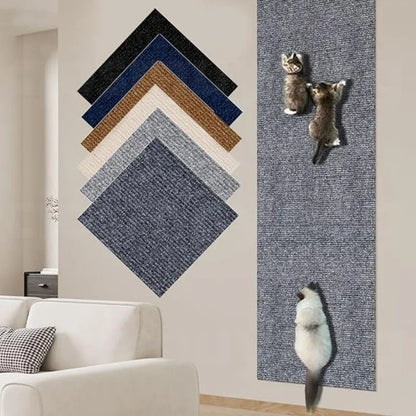 ClawShield cat scratch protector installed on couch arm protecting furniture from cat claws