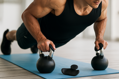 Enhanced kettlebell workout without text